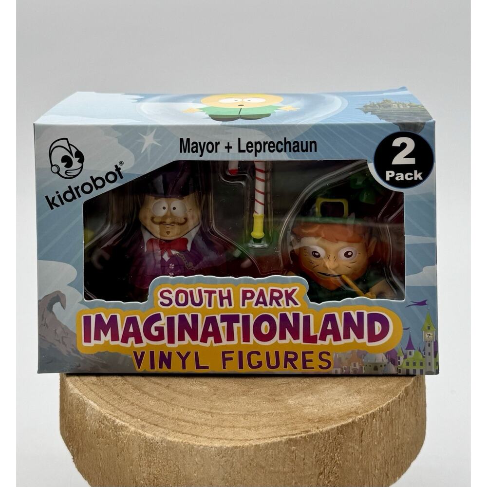 Kidrobot South Park Imaginationland Mayor and Leprechaun 3" Vinyl Figures NIB